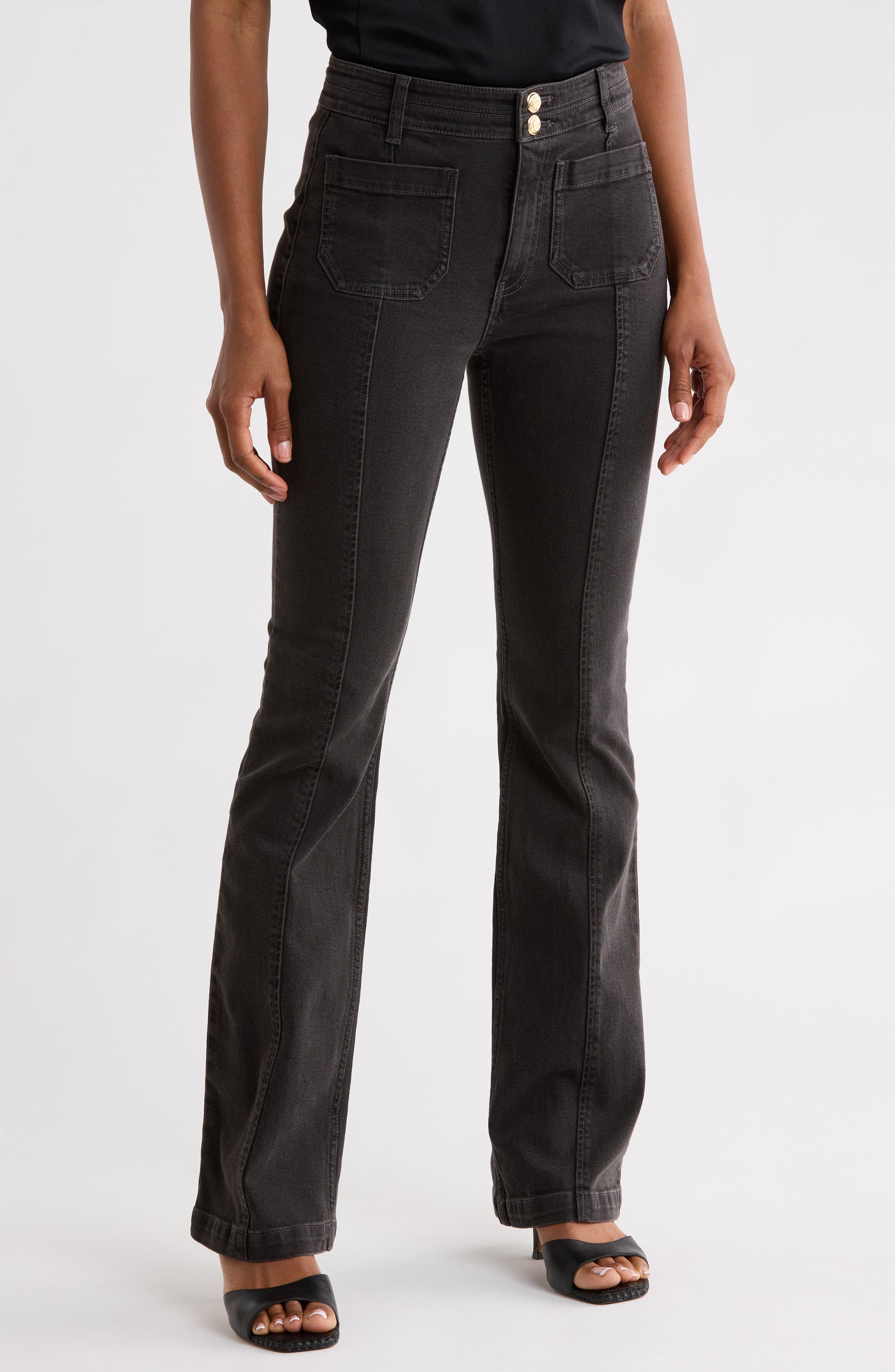 Dorothea Patch Pocket Flare Jeans