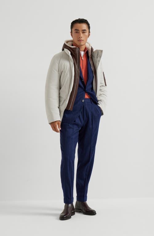 Brunello Cucinelli Straight-leg Pleated Wool-flannel Trousers In Blue