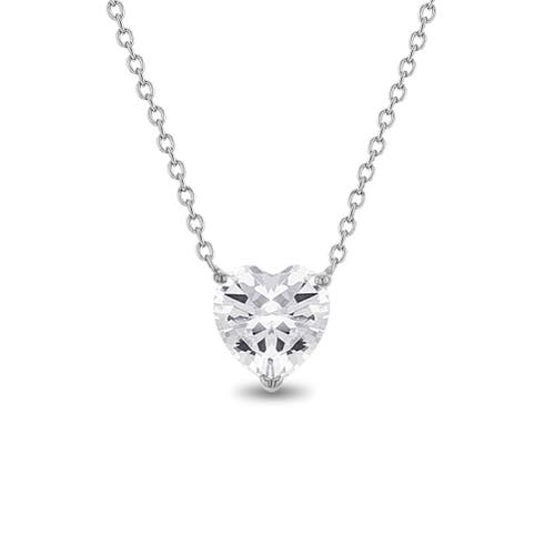 IN SEASON JEWELRY IN SEASON JEWELRY PRONG CZ BIRTHSTONE HEART NECKLACE 