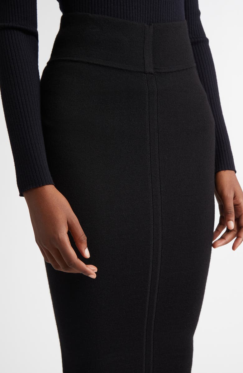 Rick Owens Gonna Dauphine Virgin Wool Blend Skirt, Alternate, color, 