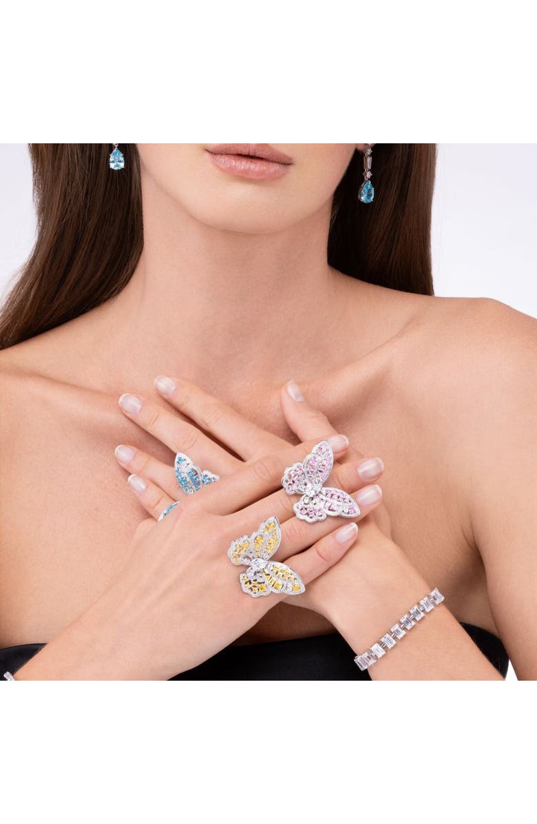 Anna Zuckerman Mariah Butterfly Ring XL, Alternate, color, Canary Yellow