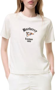 Burberry Check Flag Cotton T-shirt