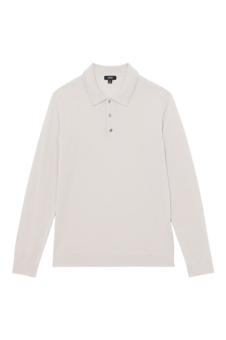 Trafford Long Sleeve Wool Polo Sweater, Alternate, color, BEIGE