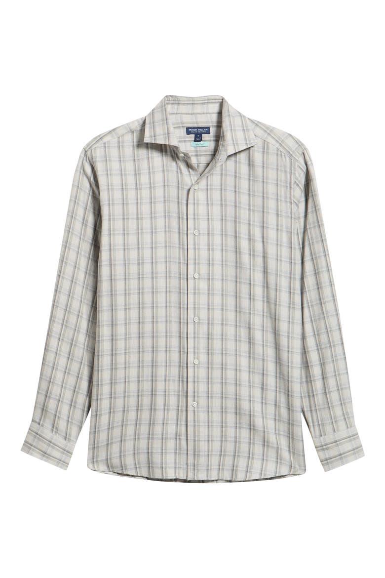Crown Crafted Plaid Flannel Button-Up Shirt, Main, color, BRITISH GREY