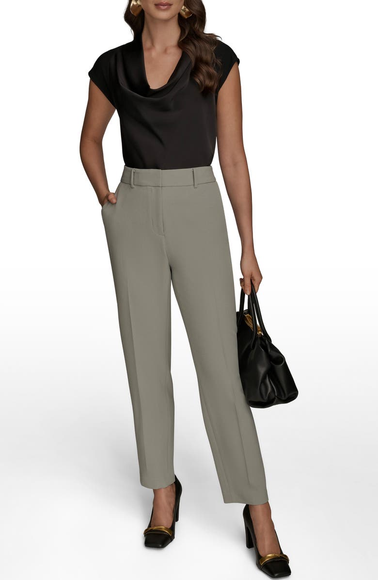 Donna Karan New York Flat Front Straight Leg Pants, Alternate, color, Weathered