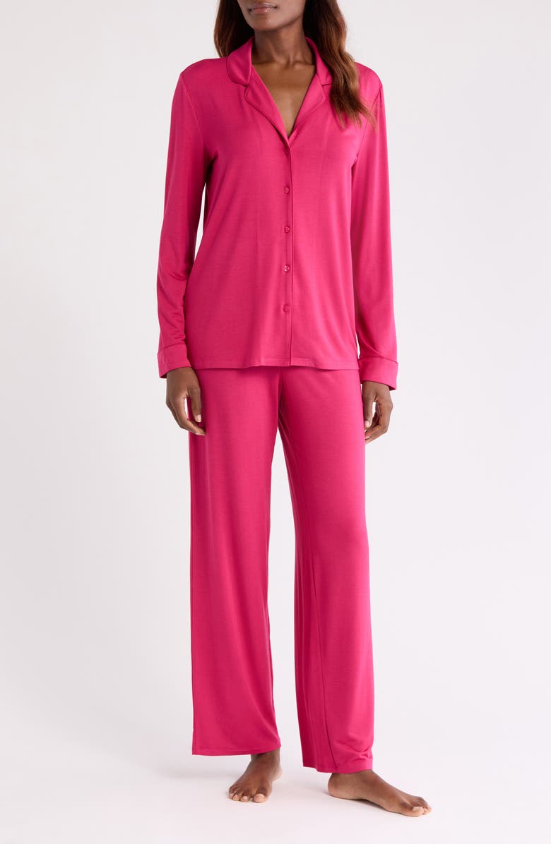 Nordstrom Moonlight Eco Knit Pajamas, Main, color, Pink Cerise