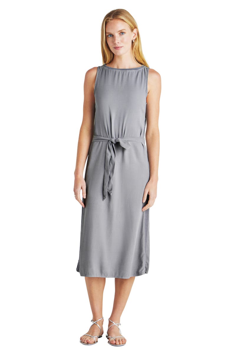 Splendid Tommie Sleeveless Side Rib Midi Dress, Alternate, color, 