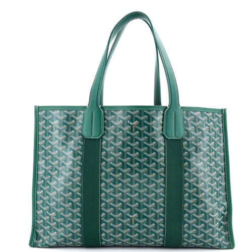 Pre-owned Goyard Goyard Villette Tote Printed Coated Canvas Mm In Green