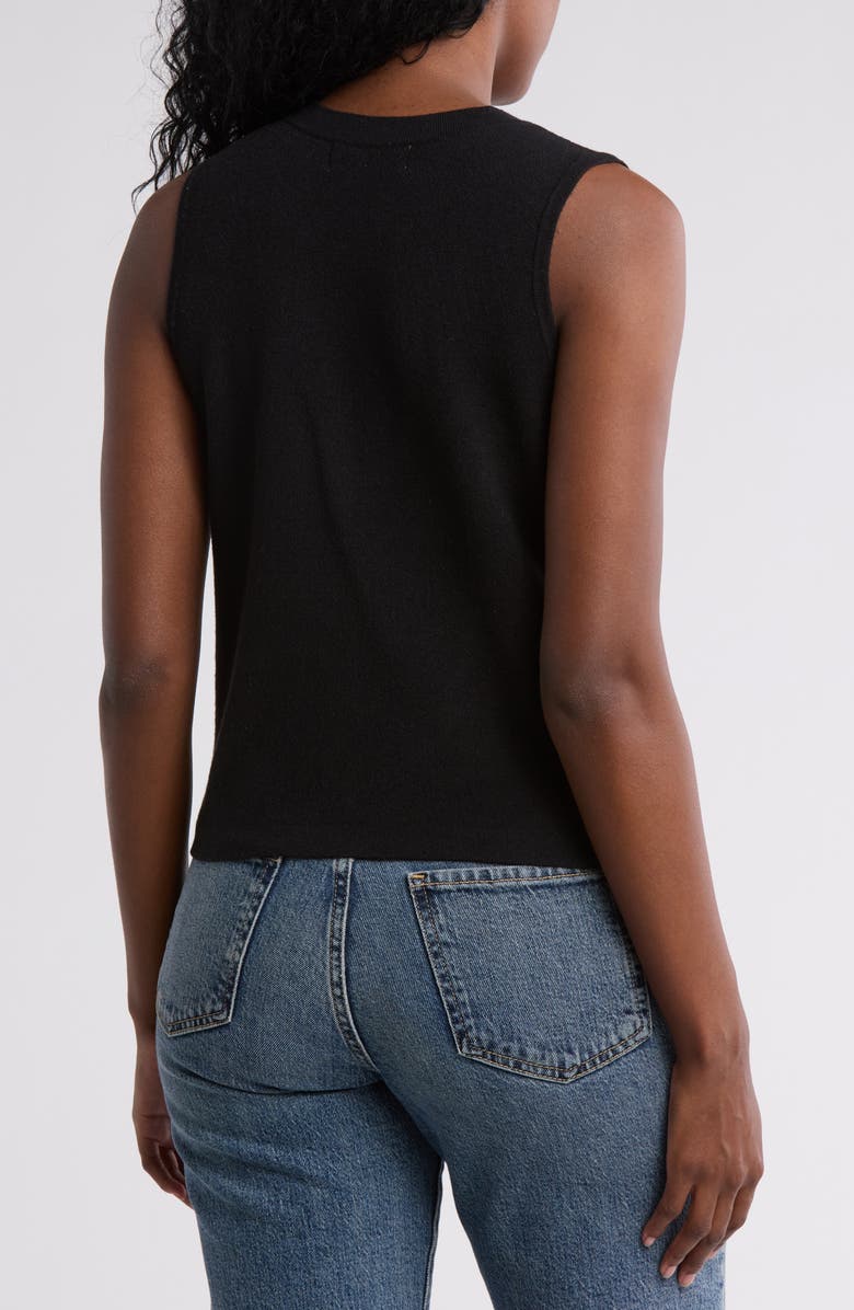 BY DESIGN Juniper Sweater Vest, Alternate, color, Black