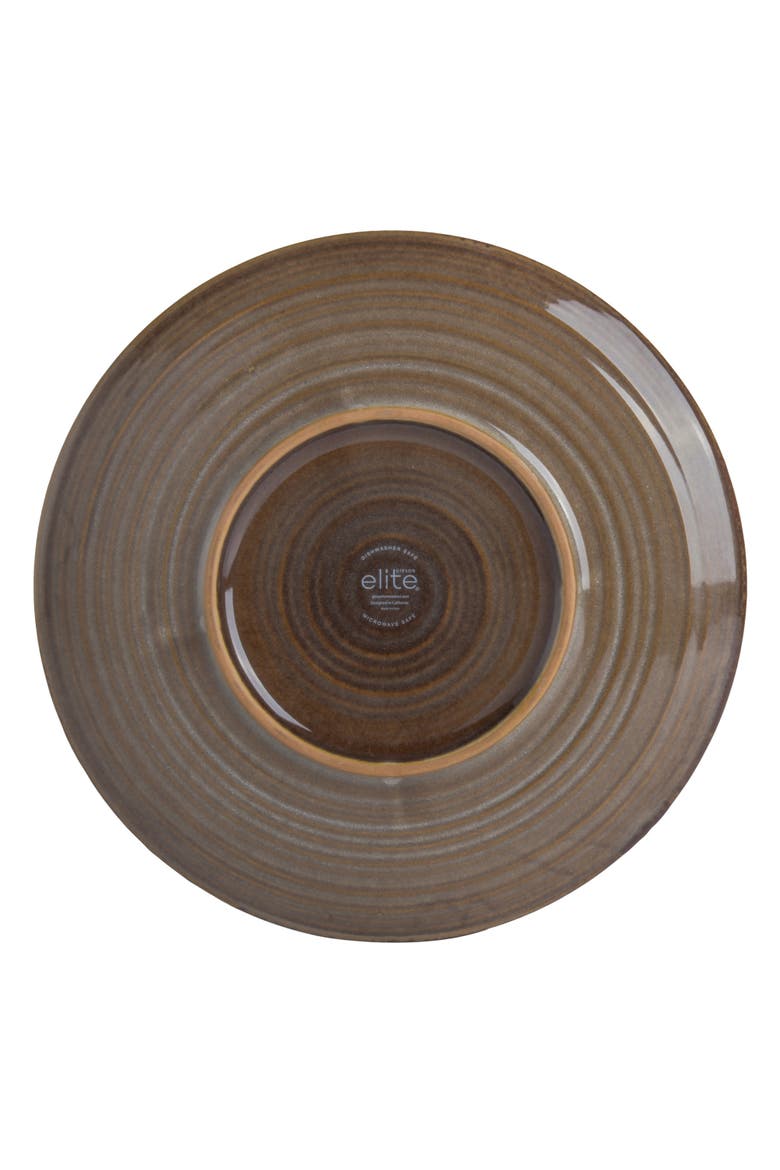 Dreamweaver 16-Piece Double Bowl Dinnerware Set, Service for 4, Alternate, color, Brown