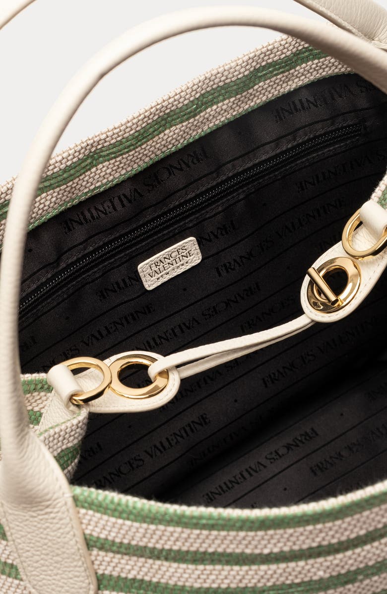 Frances Valentine Sweet Pea Raffia Top Handle Bag, Alternate, color, Green/ Multi