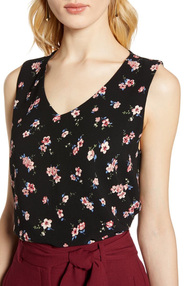 Halogen<sup>®</sup> Pattern Sleeveless Top, Alternate, color, 