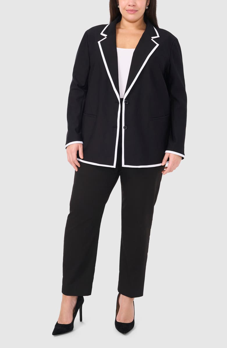 Halogen<sup>®</sup> Tipped Knit Blazer, Alternate, color, Rich Black 060