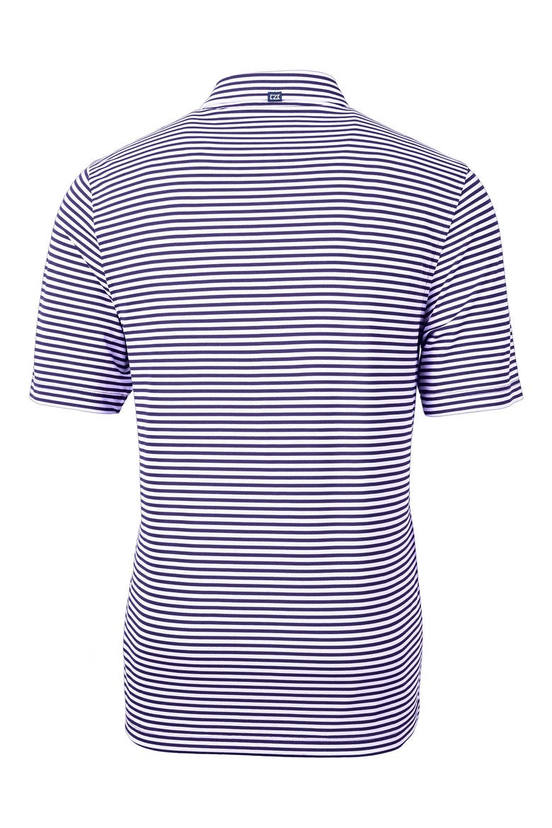 Virtue Piqué Stripe Recycled Blend Polo, Alternate, color, COLLEGE PURPLE