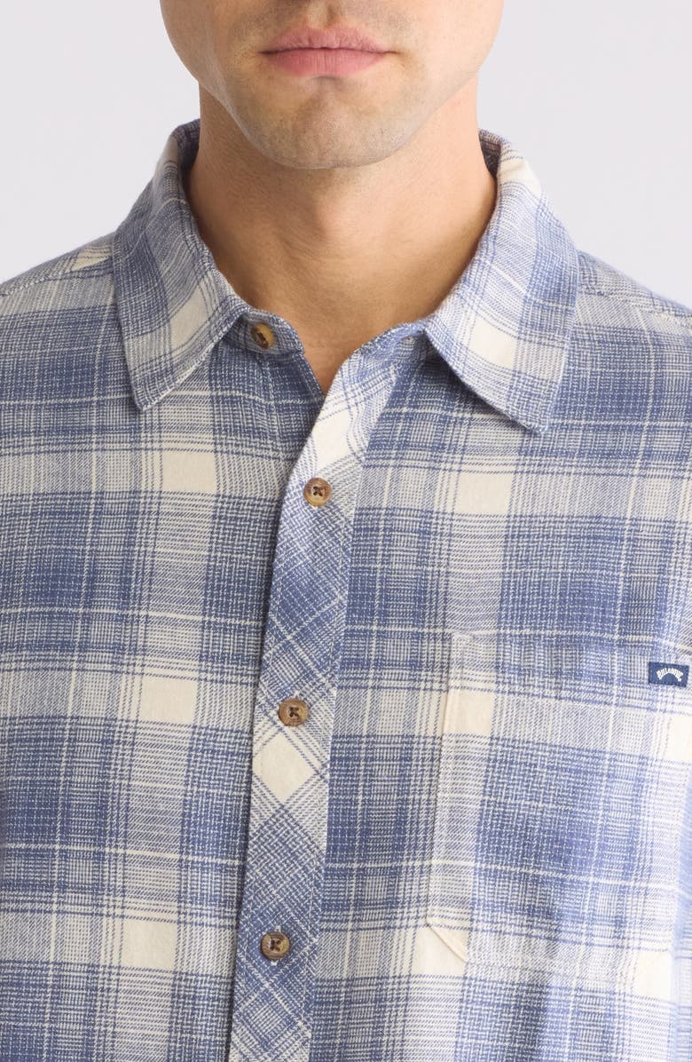 Billabong Coastline Plaid Cotton Flannel Button-Up Shirt, Alternate, color, 