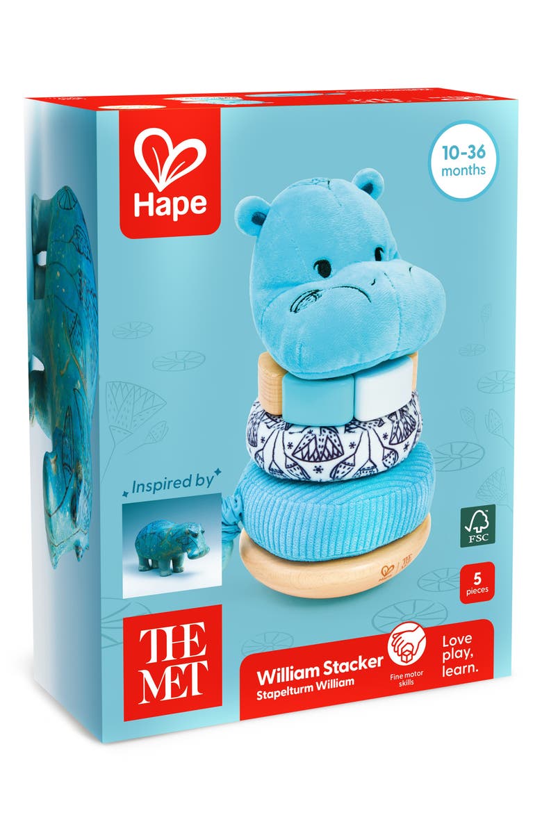 Hape William the Hippo Stacker Toy, Alternate, color,