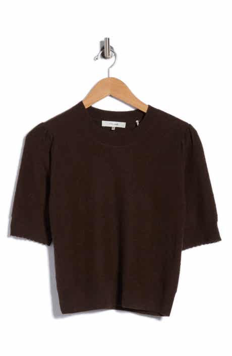 Pointelle Ruched Sweater