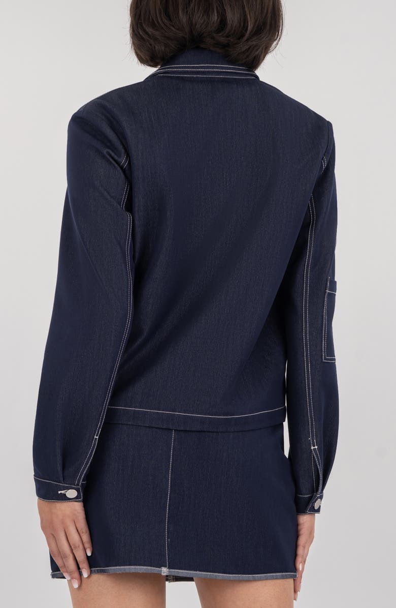 KUT from the Kloth Jolene Denim Jacket, Alternate, color, Navy