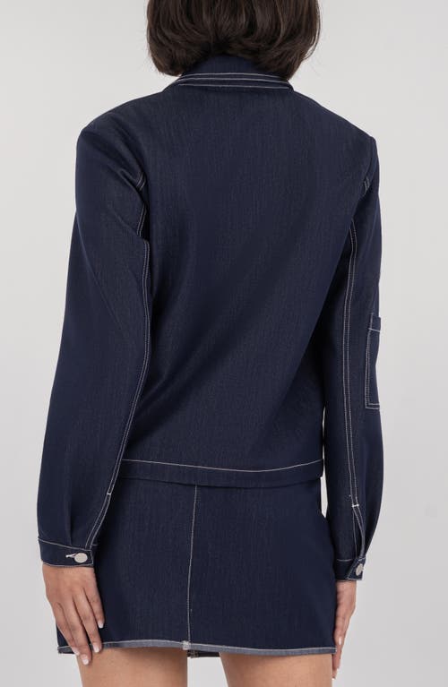 Kut From The Kloth Jolene Denim Jacket In Navy