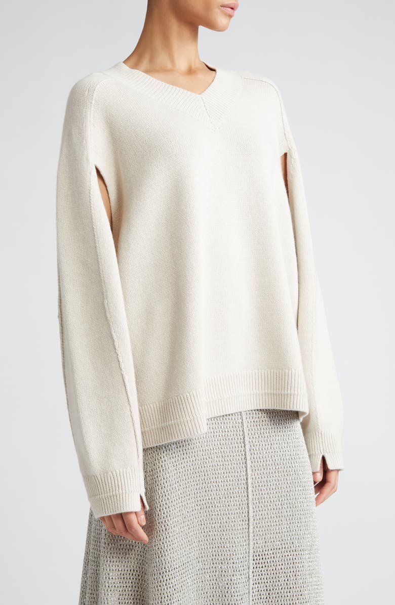 Maria McManus Cape Sleeve Organic Cotton & Recycled Cashmere Sweater, Alternate, color, 