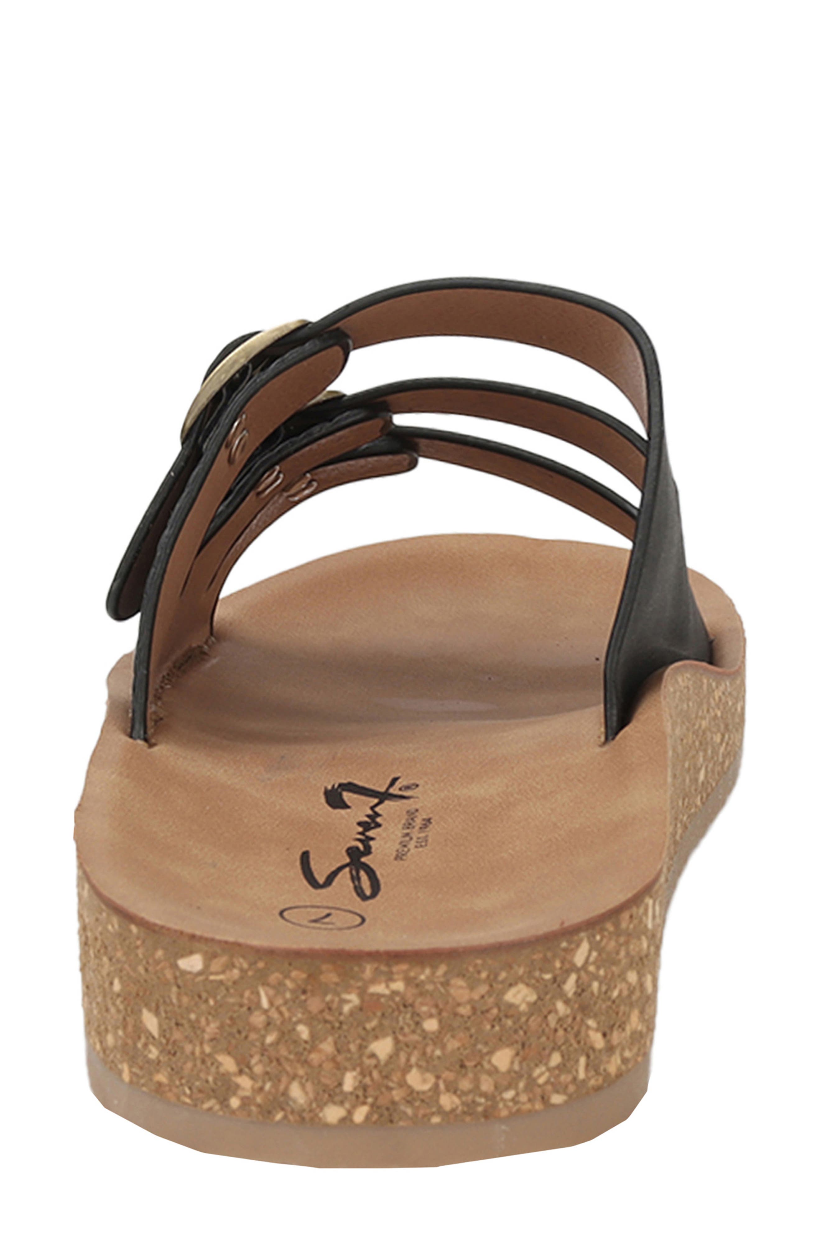 Seven7 Triple Strap Sandal, Alternate, color, Black