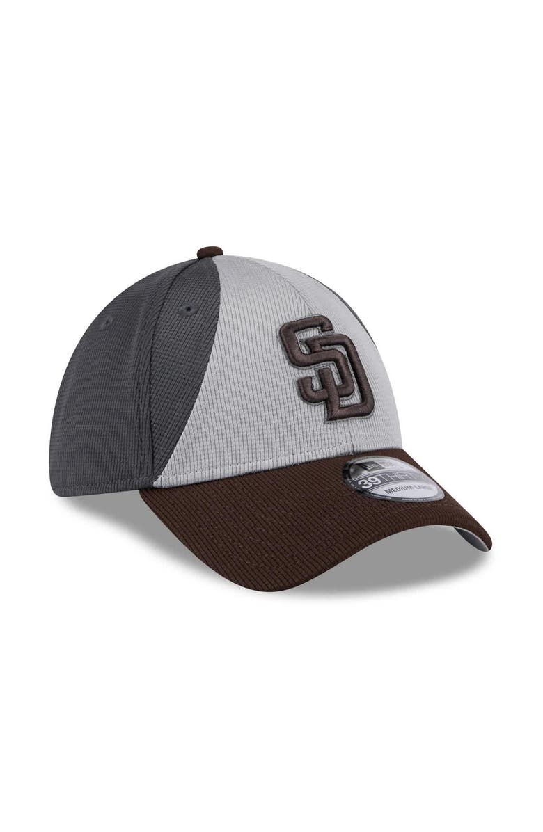 New Era Men's New Era Gray/Brown San Diego Padres 2025 Batting Practice 39THIRTY Flex Hat, Alternate, color, Gray
