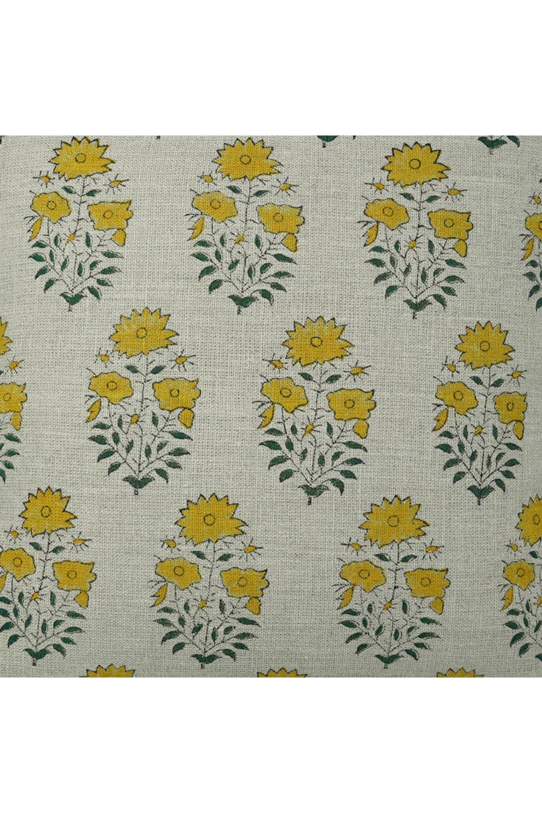 Mayra Handcrafted Mustard Block Desgin Cushion Cover, Alternate, color, Yellow
