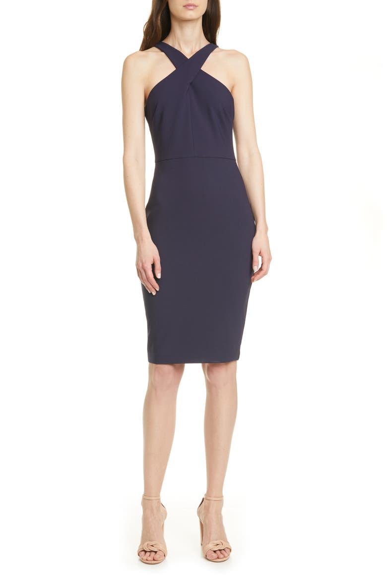 Carolyn Halter Sheath Dress, Main, color, NAVY