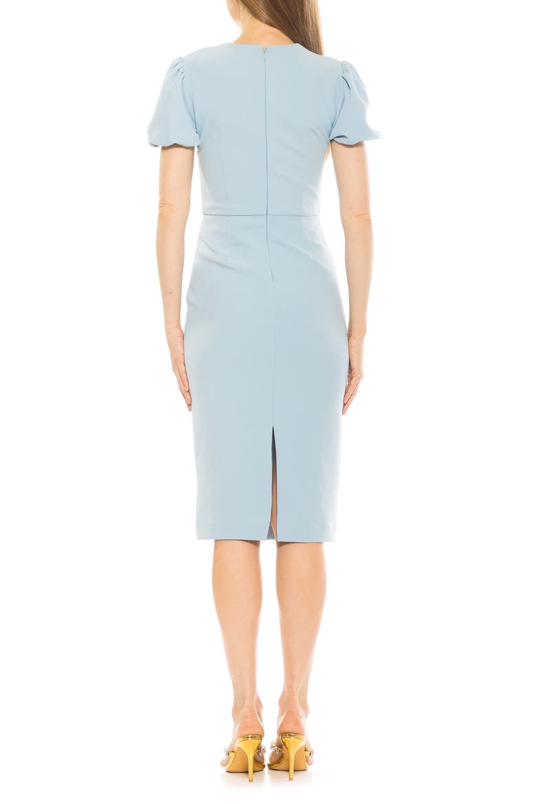 Micaela Sweetheart Neck Sheath Dress, Alternate, color, HALOGEN BLUE