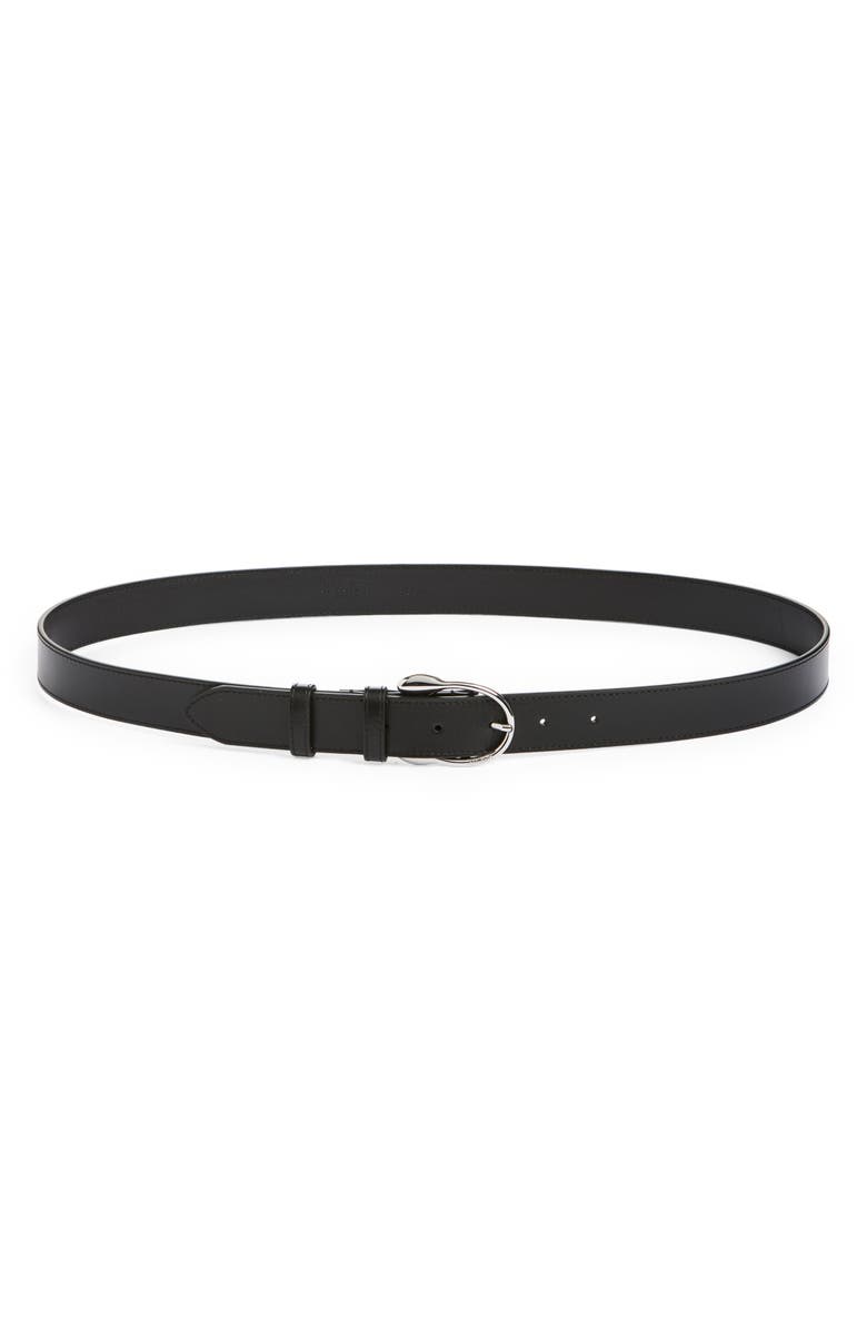 Jacquemus La Ceinture Chiquito Leather Belt, Main, color, Black / Silver 99S