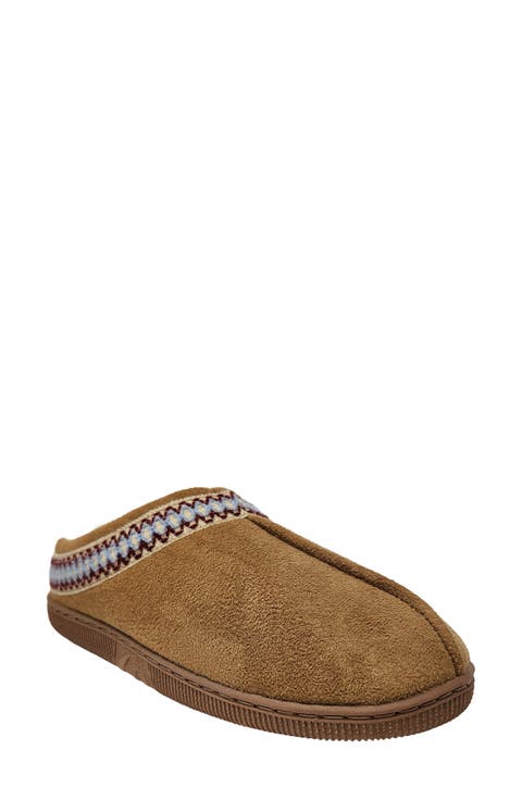 Tape Faux Shearling Lined Slipper (Women)