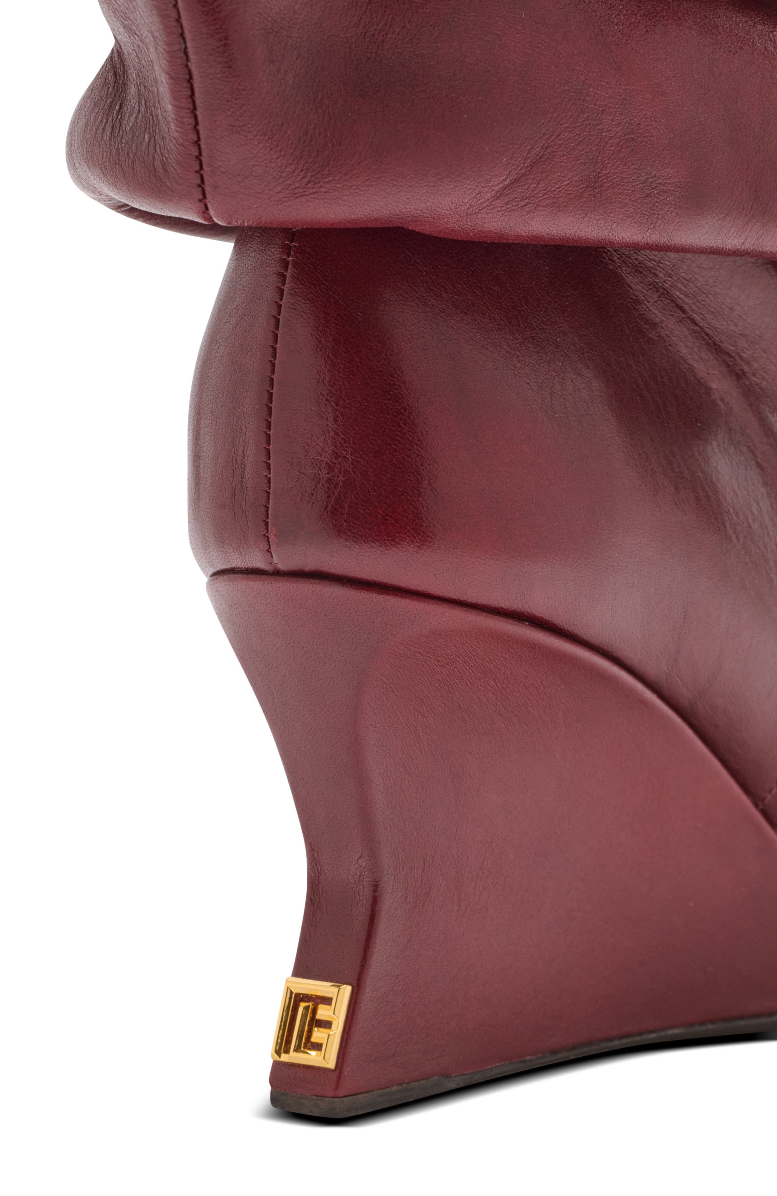 Balmain Wedge Ankle Boots, Alternate, color, Brown