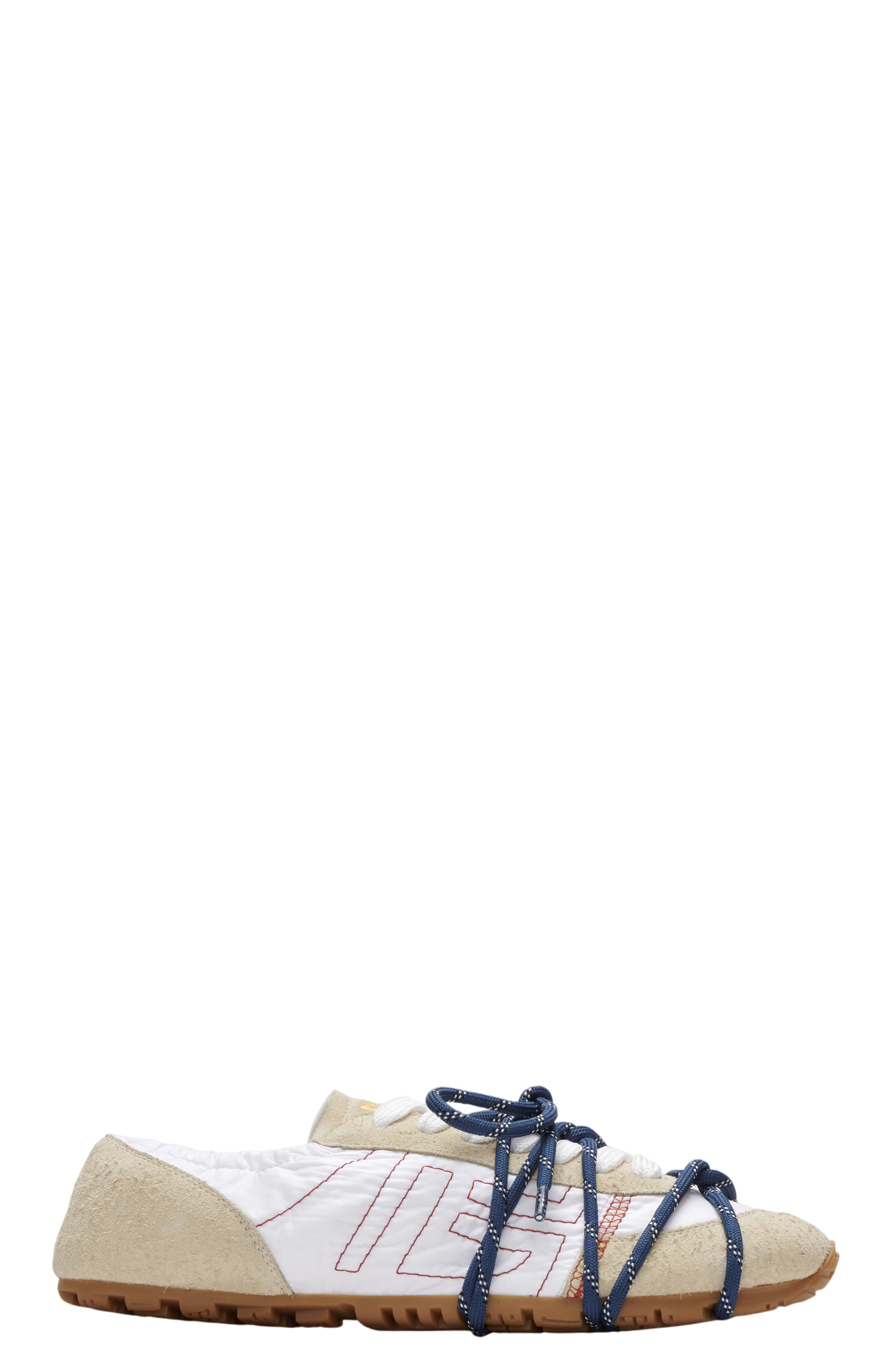 Racer 45 trainers in nylon and suede, Alternate, color, beige