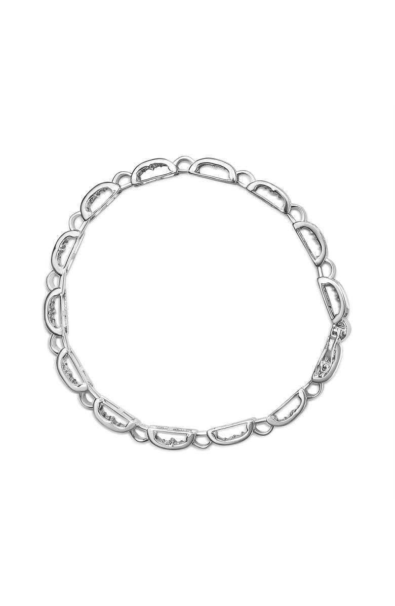 Haus of Brilliance 14K White Gold 2.00 Cttw Princess Diamond Invisible Set Link Bracelet, Alternate, color, White