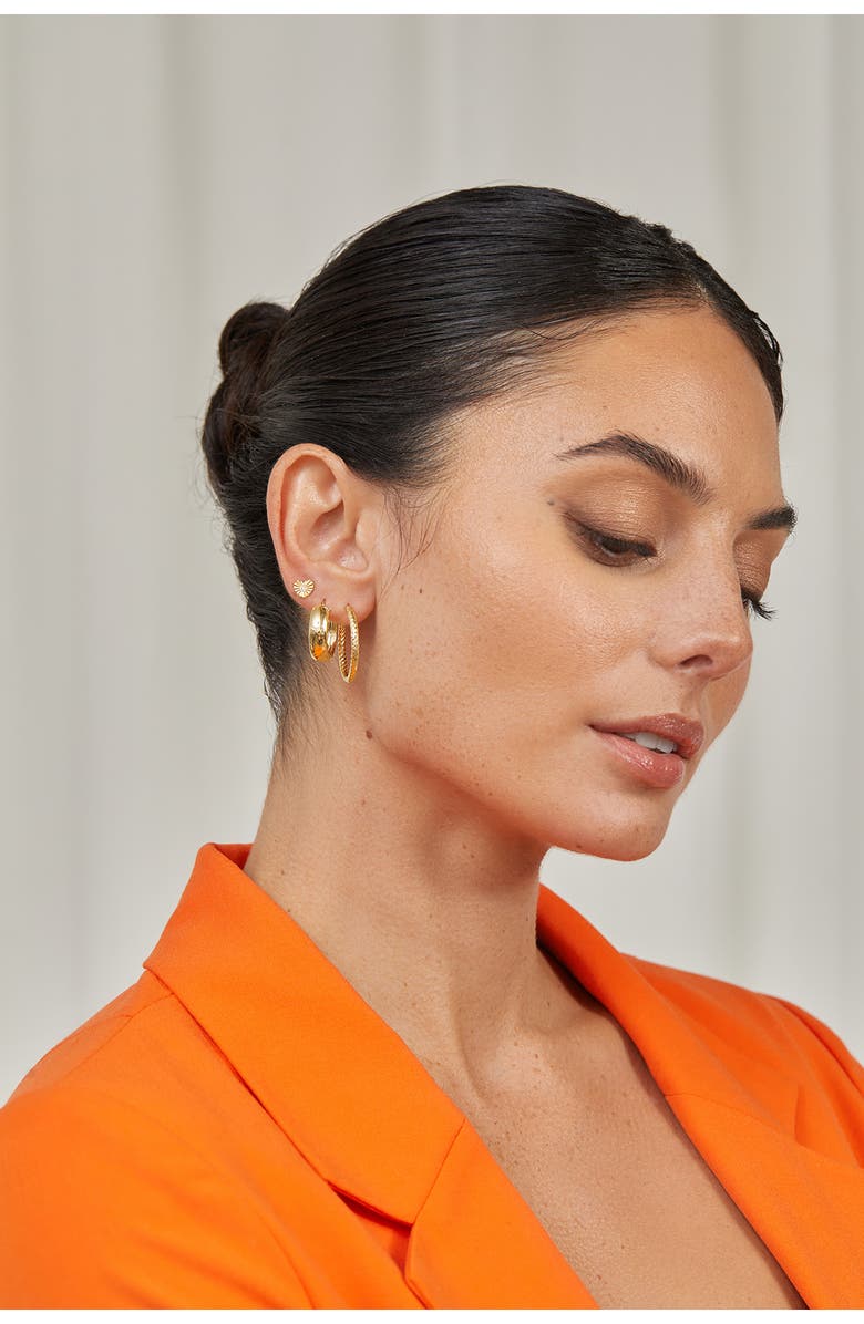 Bony Levy Diamond Heart Stud Earrings, Alternate, color, 18K Yellow Gold