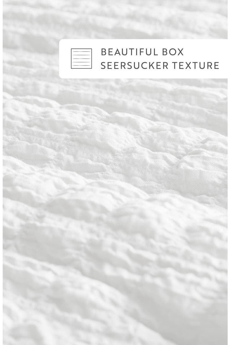 Seersucker Textured 3-Piece Comforter Set, Alternate, color, WHITE