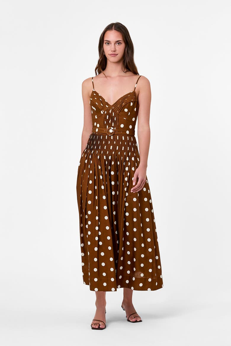 Mireille Print Dress, Main, color, Spice Ivory Polka Dot