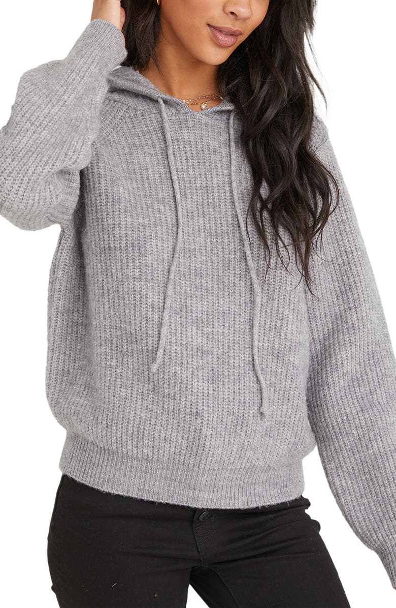 Bella Dahl Raglan Sleeve Hoodie Sweater, Main, color,