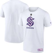FANATICS Men's Fanatics White Seattle Kraken 2024 Hockey Fights Cancer T-Shirt