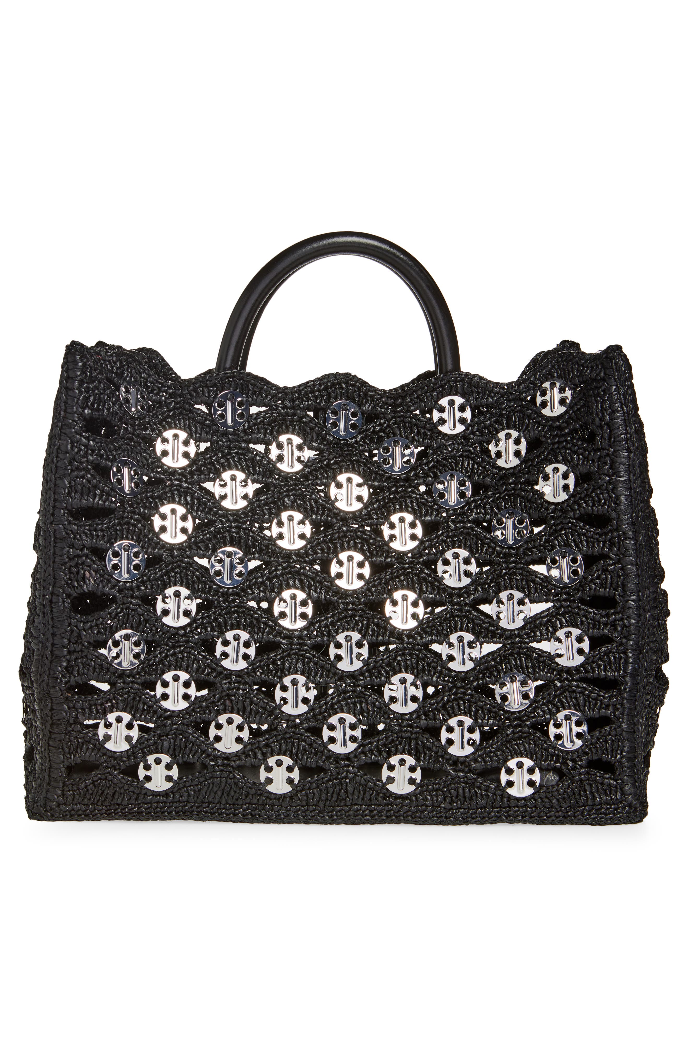 Rabanne Raffia Disc Tote, Alternate, color, 