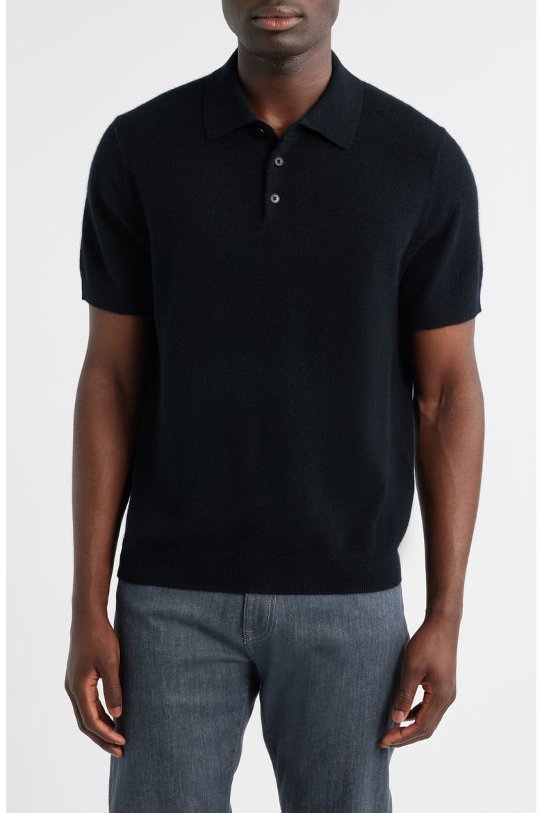 Cashmere Polo, Main, color, BLACK CAVIAR