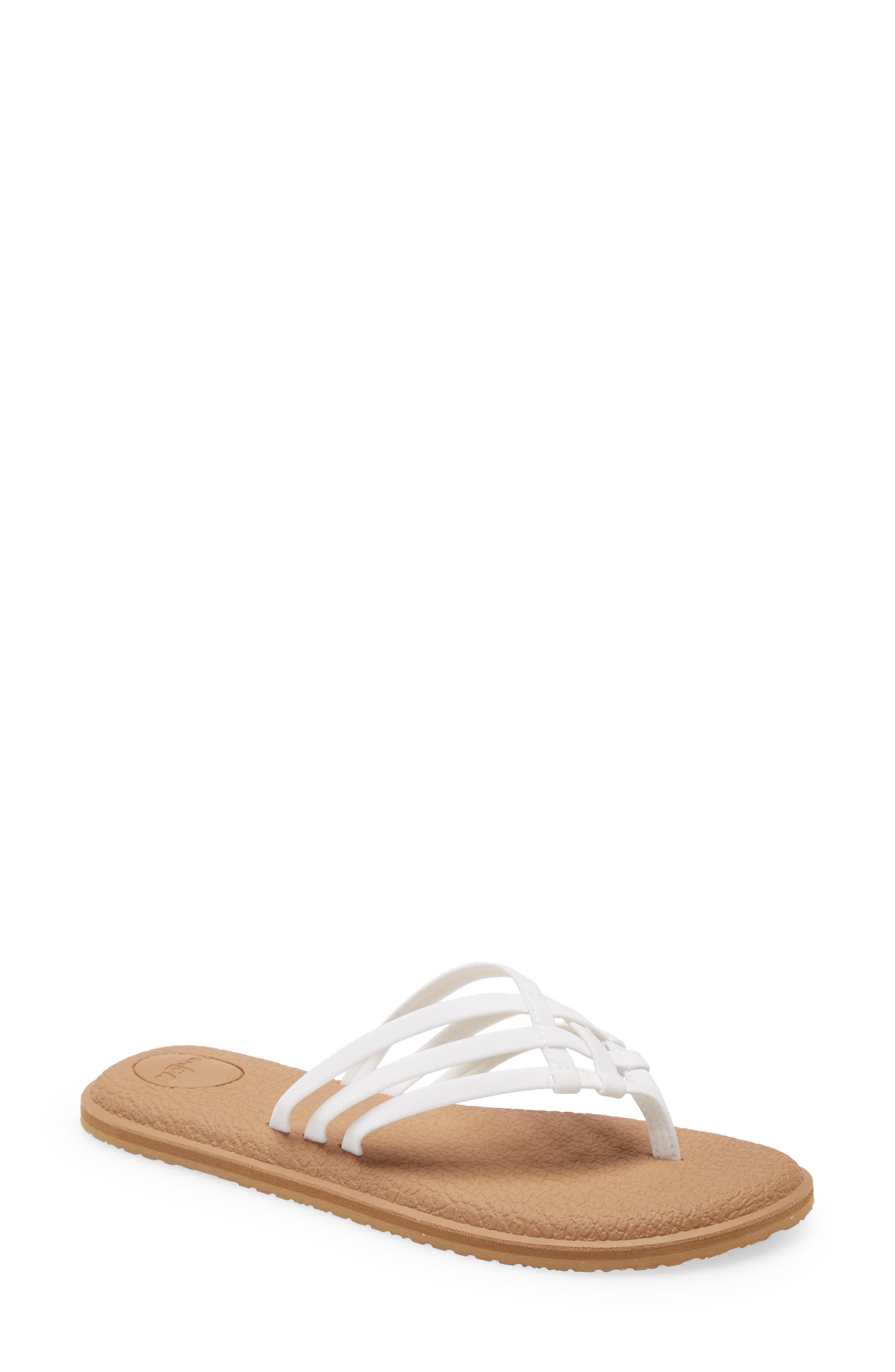 Yoga Salty Flip Flop, Main, color, WHITE/ TAN