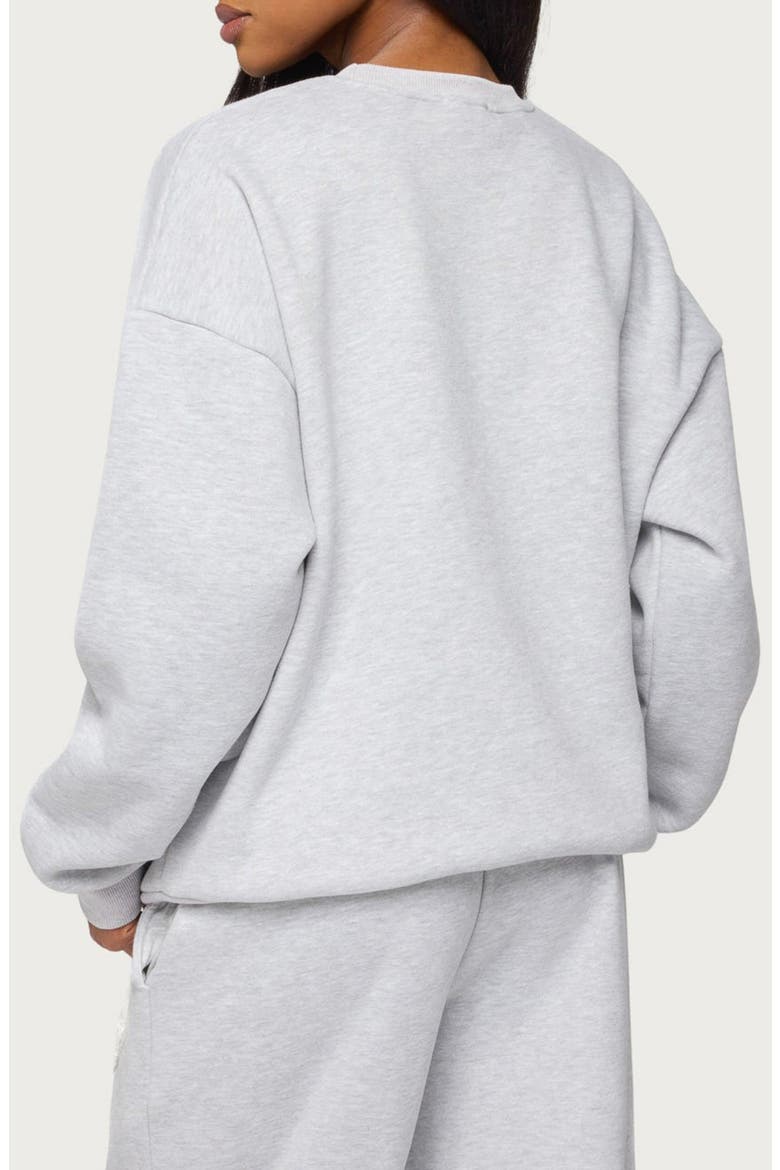Love Edikted Oversized Sweatshirt, Alternate, color, GRAY-MELANGE