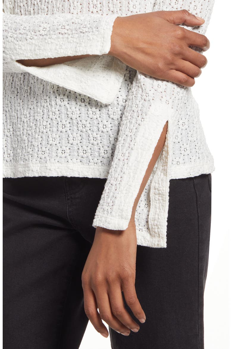 Long Sleeve Lace Top, Alternate, color, IVORY
