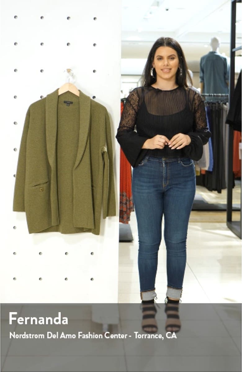 Camille Shawl Collar Sweater Blazer, sales video thumbnail