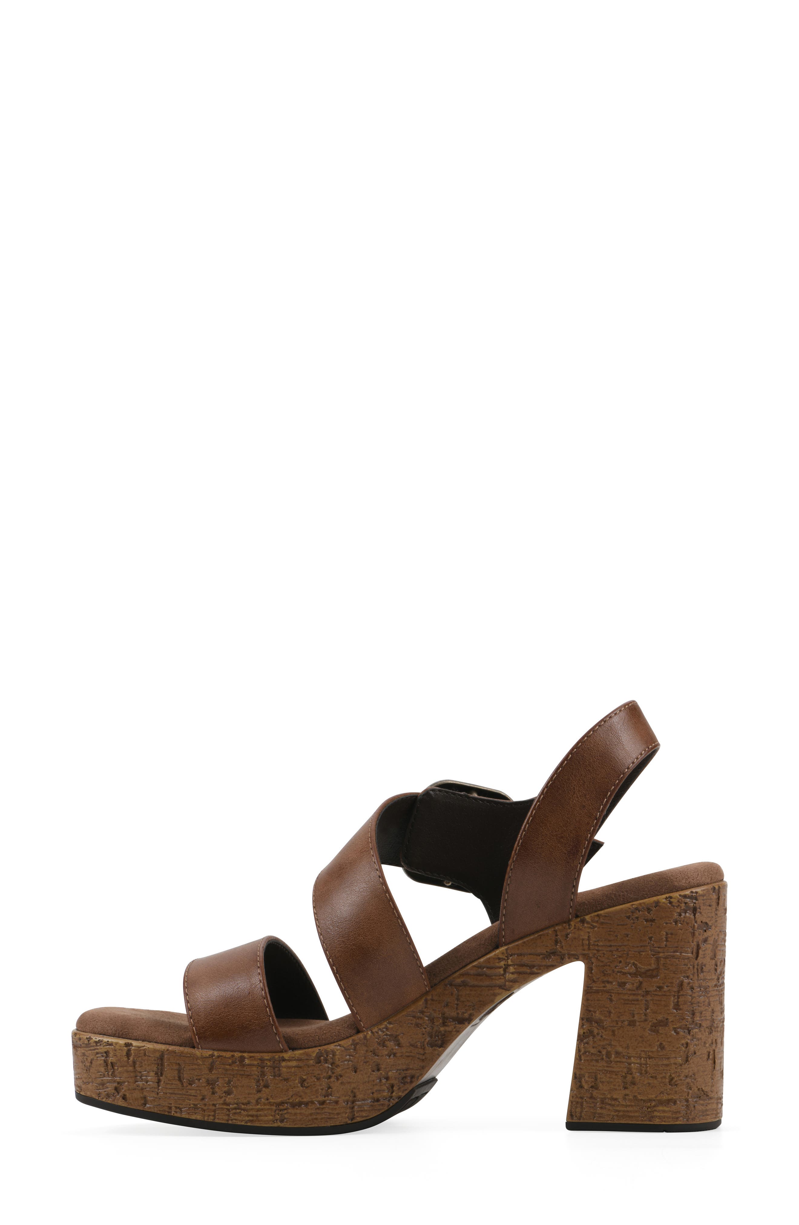 Barb Platform Sandal, Alternate, color, DARK TAN/ BURN/ SMOOTH