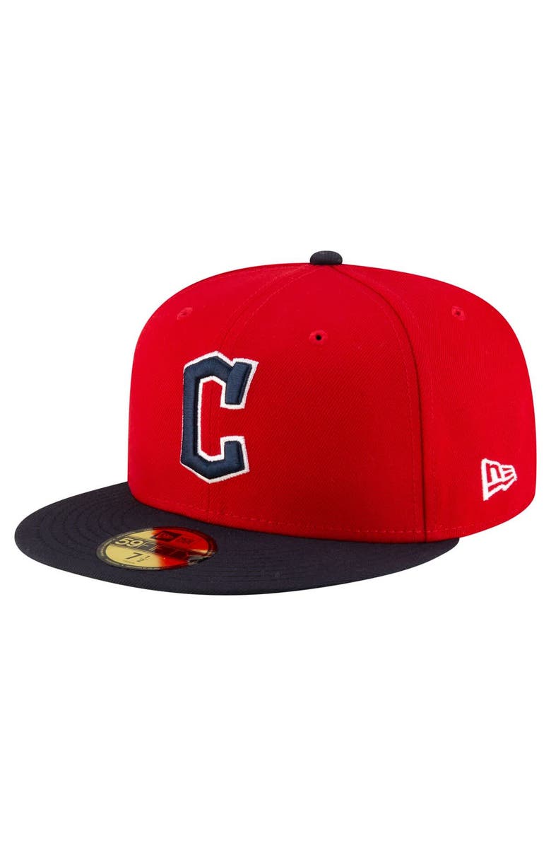 New Era Men's New Era Red/Black Cleveland Guardians Authentic Collection On Field 59FIFTY Fitted Hat, Main, color, Red