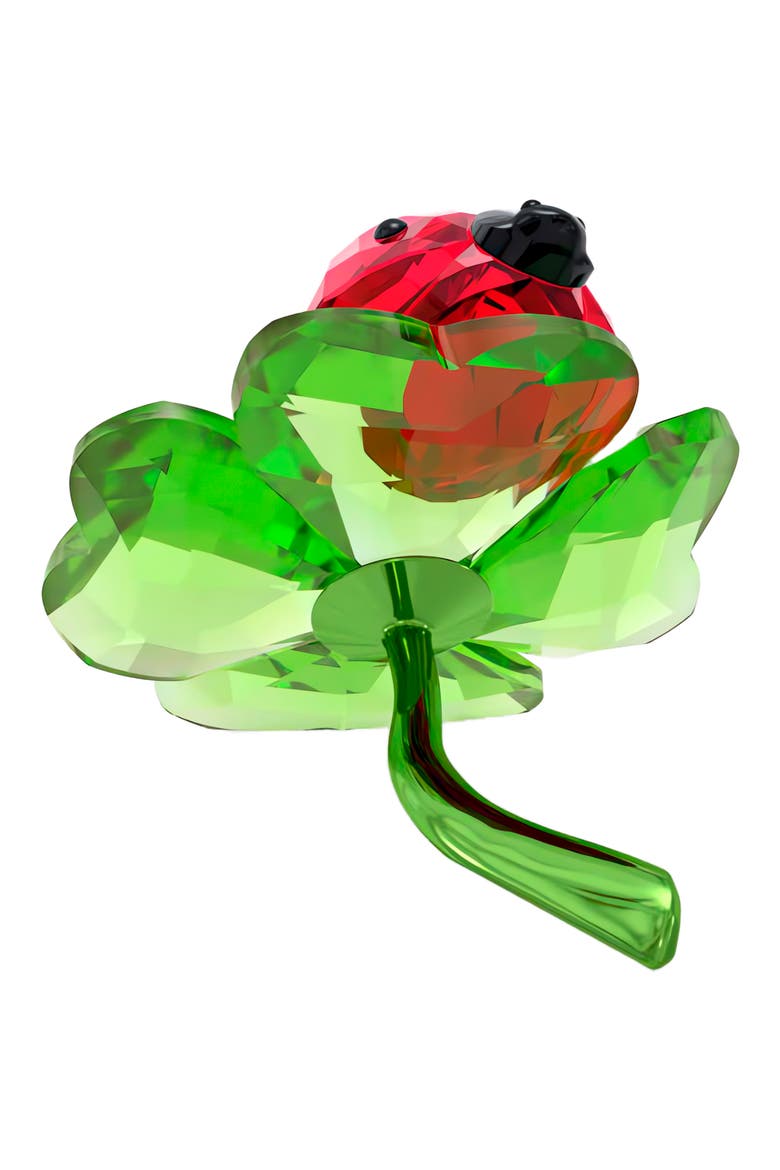 Idyllia Ladybug & Clover Crystal Figurine, Alternate, color, MULTICOLORED