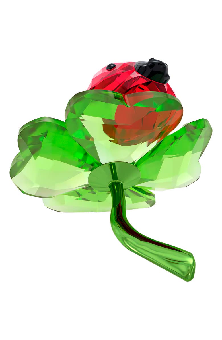 Swarovski Idyllia Ladybug & Clover Crystal Figurine, Alternate, color, Multicolored