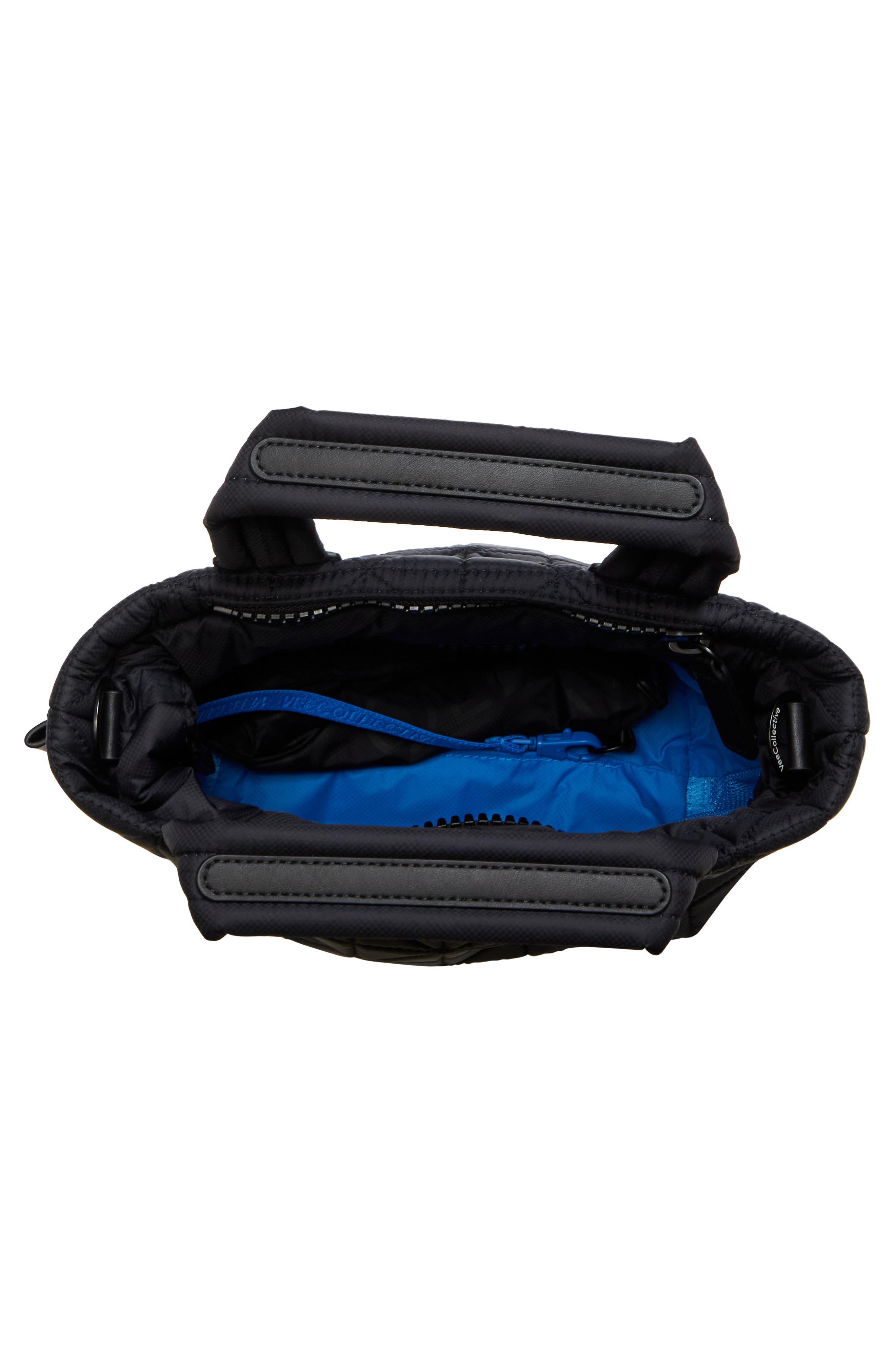 VeeCollective Mini Vee Water Repellent Quilted Nylon Tote, Alternate, color, Black